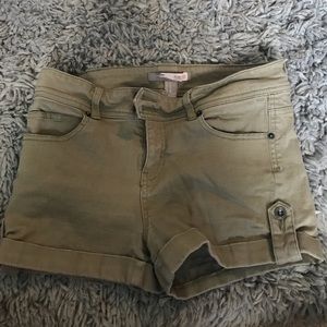 Army green shorts